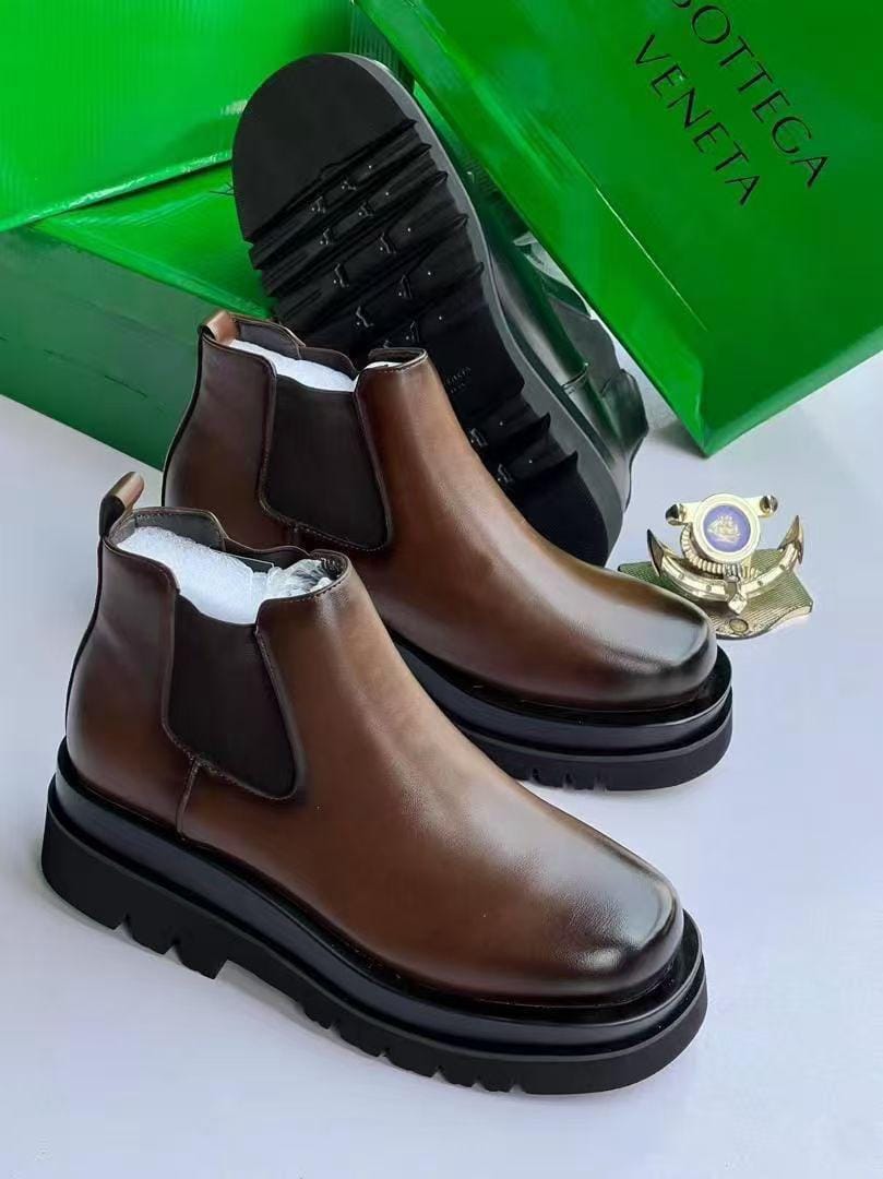 Brown Leather Chelsea Boot
